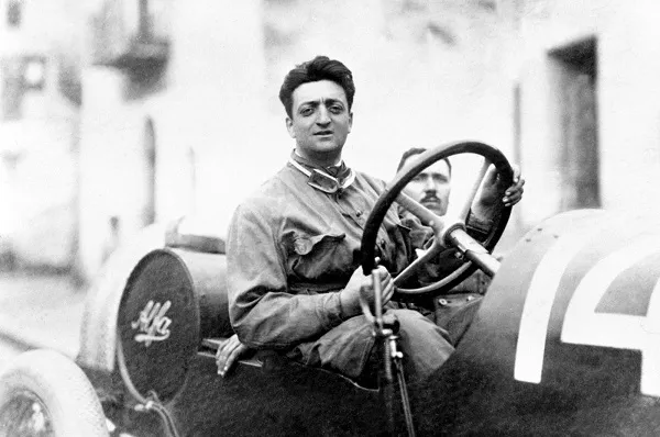 Enzo Ferrari racing portrait 1918